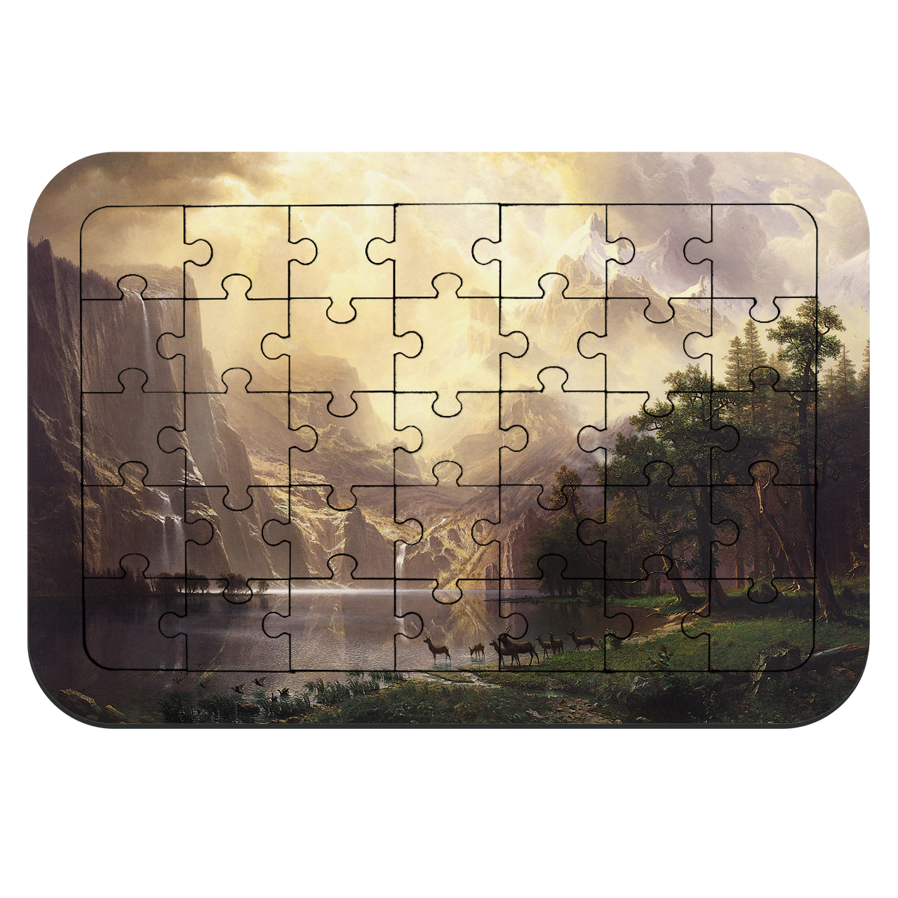 پازل 35 تکه طرح نقاشی طبیعت مدل NI1551