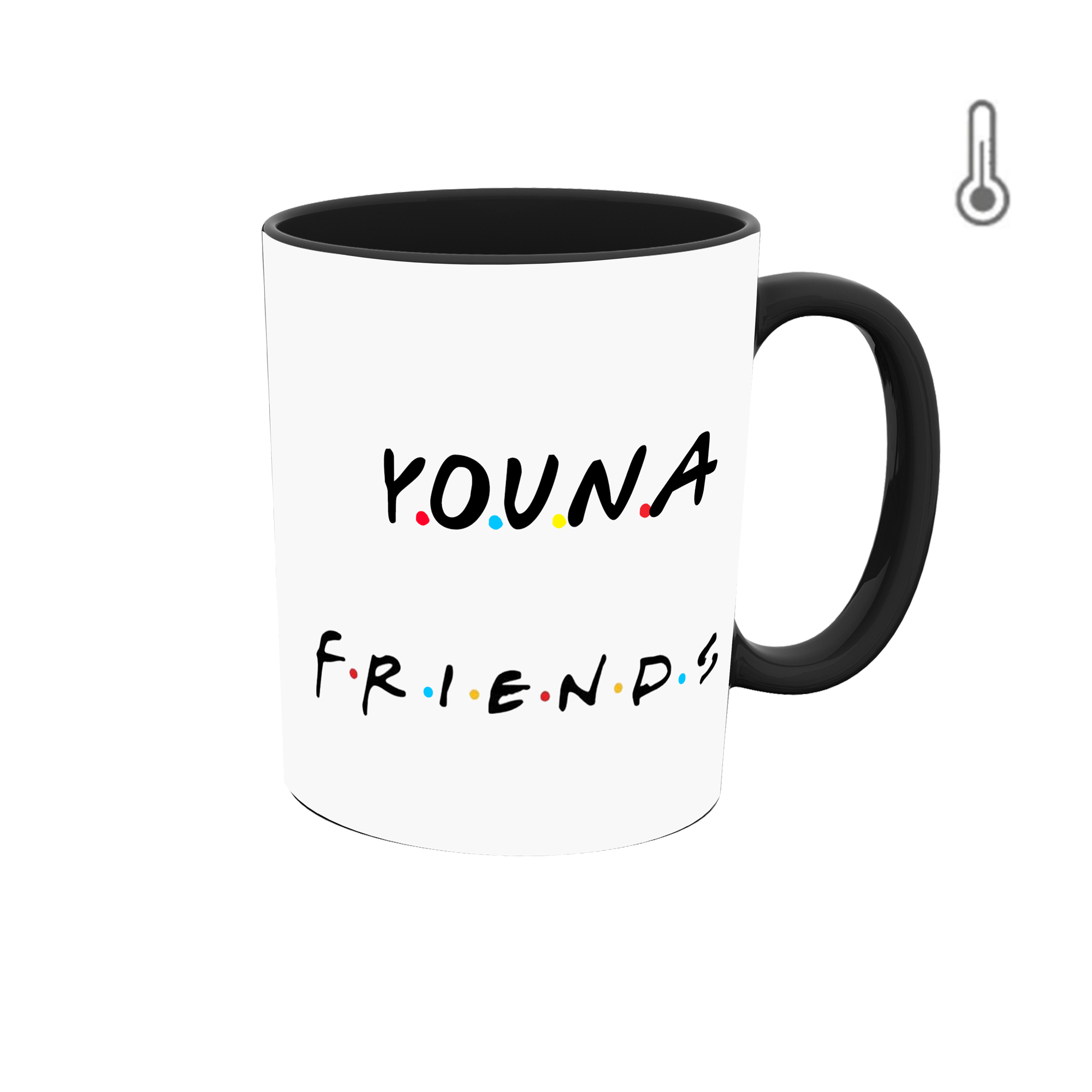 ماگ حرارتی طرح اسم یونا مدل فرندز Friends 