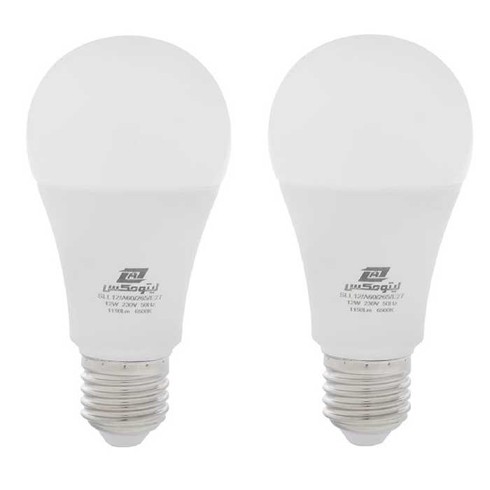 لامپ ال ای دی 12 وات لیتومکس کد 001 پایه E27 بسته 2 عددی