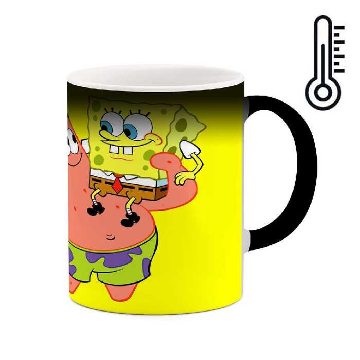 ماگ حرارتی طرح باب اسفنجی و پاتریک مدل mgph14275