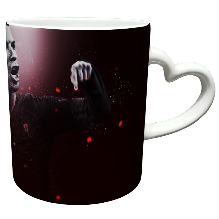 ماگ مدل دسته قلبی طرح رونالدو کد 193