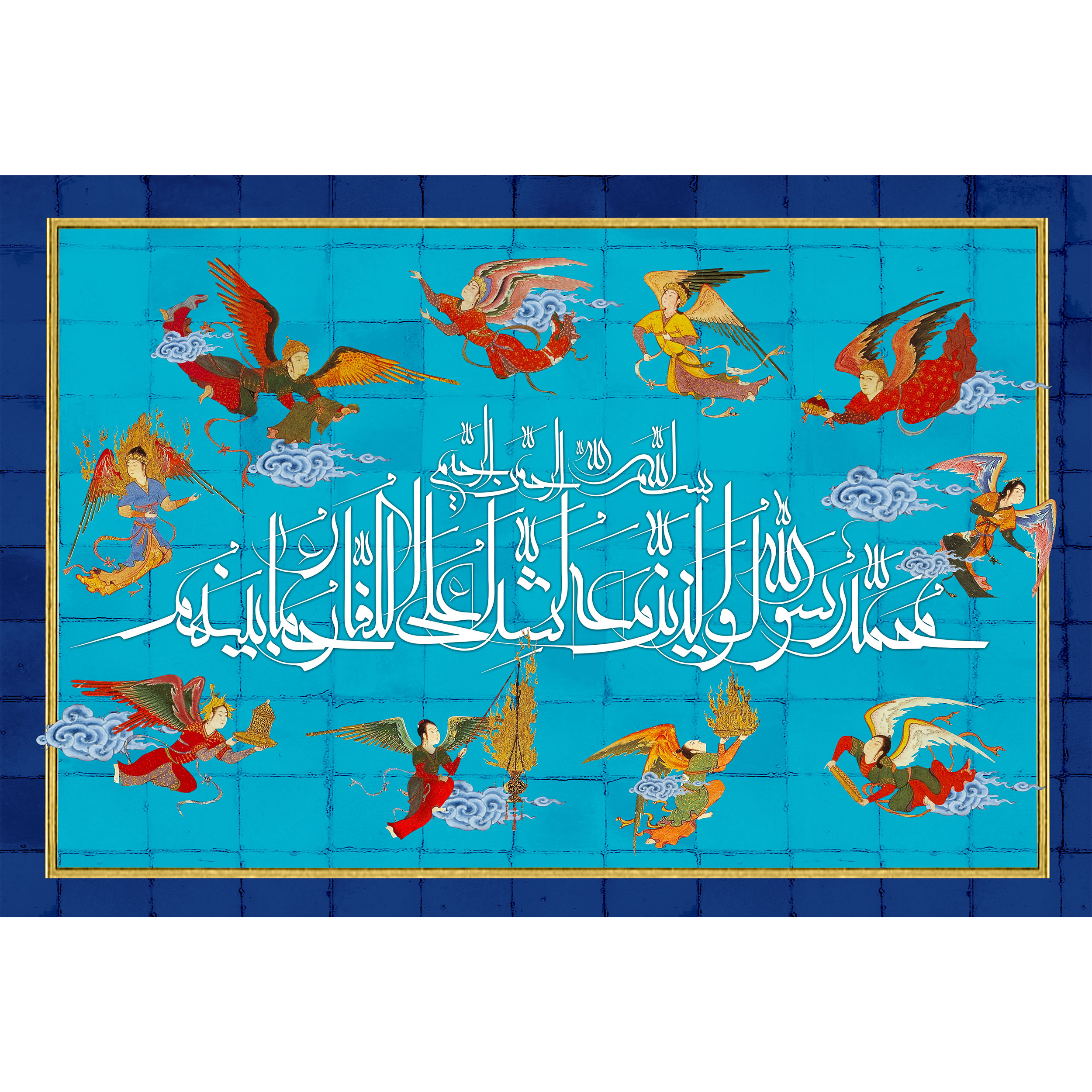 تابلو شاسی مدل سوره فتح محمد رسول الله والذین معه اشداء علی الکفار رحماء بینهم T3968