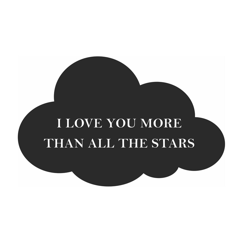 استیکر چوبی طرح I love you more than all the stars کد101