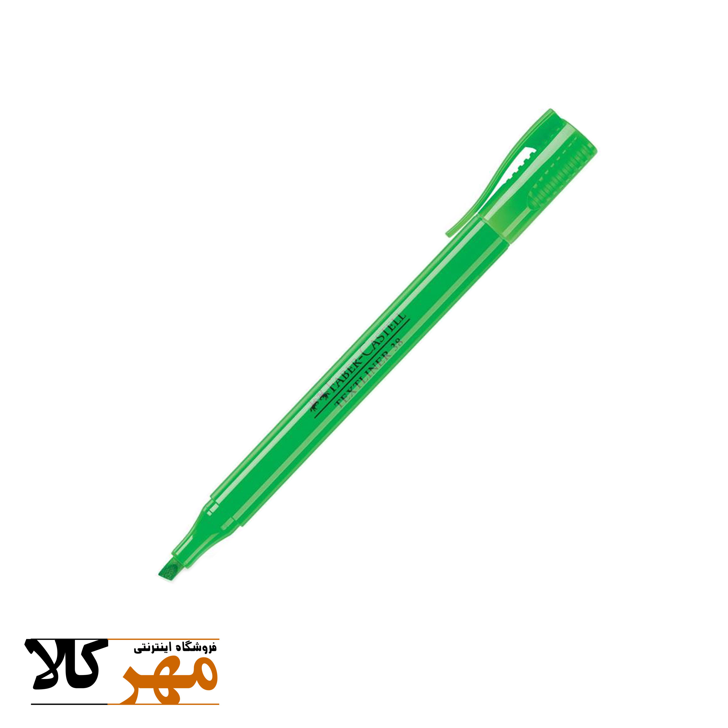 هایلایتر Faber-Castell رنگ سبز اسلیم مدل 38