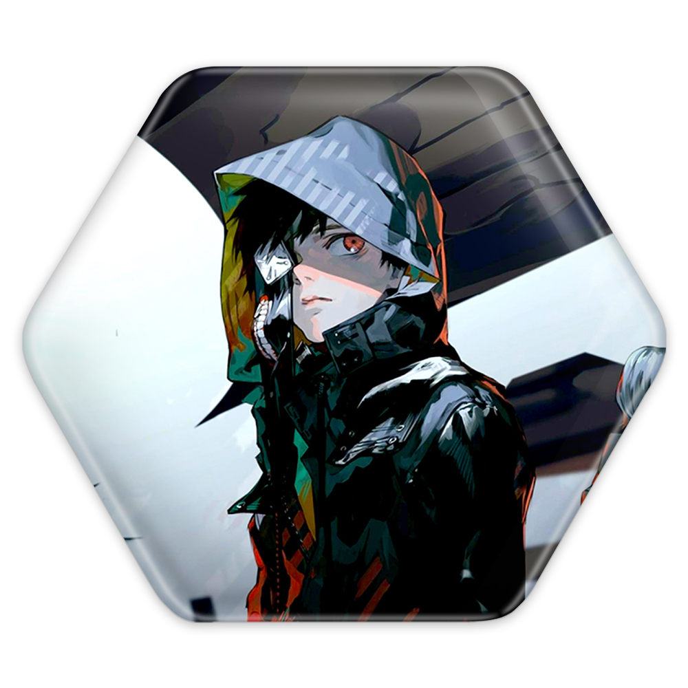 پیکسل خندالو طرح کانکی کن انیمه توکیو غول مدل شش ضلعی کد 11919