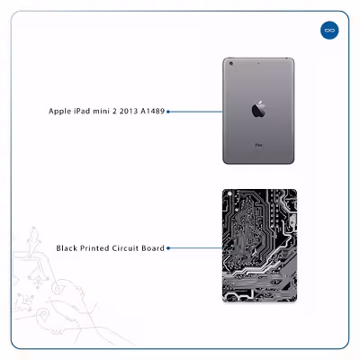 برچسب پوششی ماهوت مدل Black Printed Circuit Board مناسب برای تبلت اپل iPad mini 2 2013 A1489