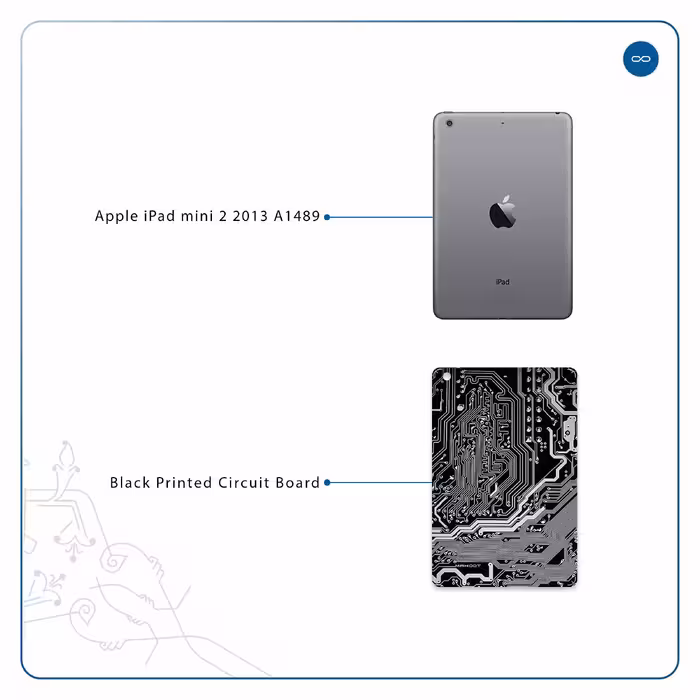 برچسب پوششی ماهوت مدل Black Printed Circuit Board مناسب برای تبلت اپل iPad mini 2 2013 A1489