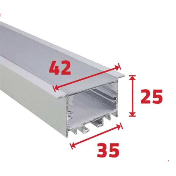 لاینر نوری توکار T501 - یراقینو فروش یراق آلات کابینت و درب