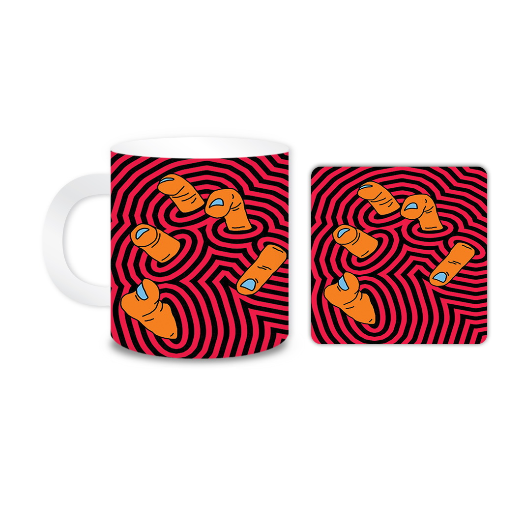 ماگ مدل دست کد 533 به همراه زیر لیوانی