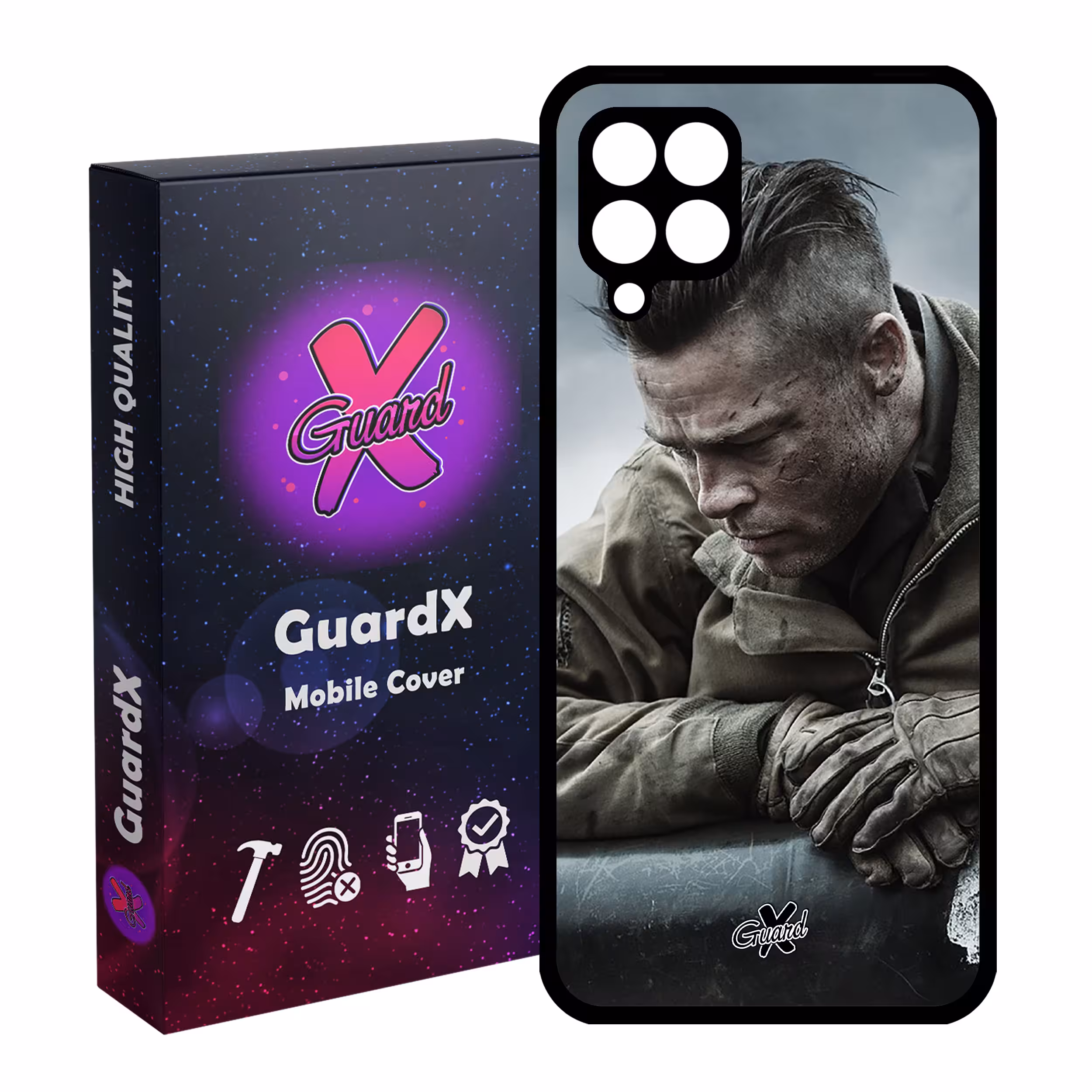 کاور گارد ایکس طرح Brad Pitt مدل Glass10134 مناسب برای گوشی موبایل سامسونگ Galaxy A22 4G