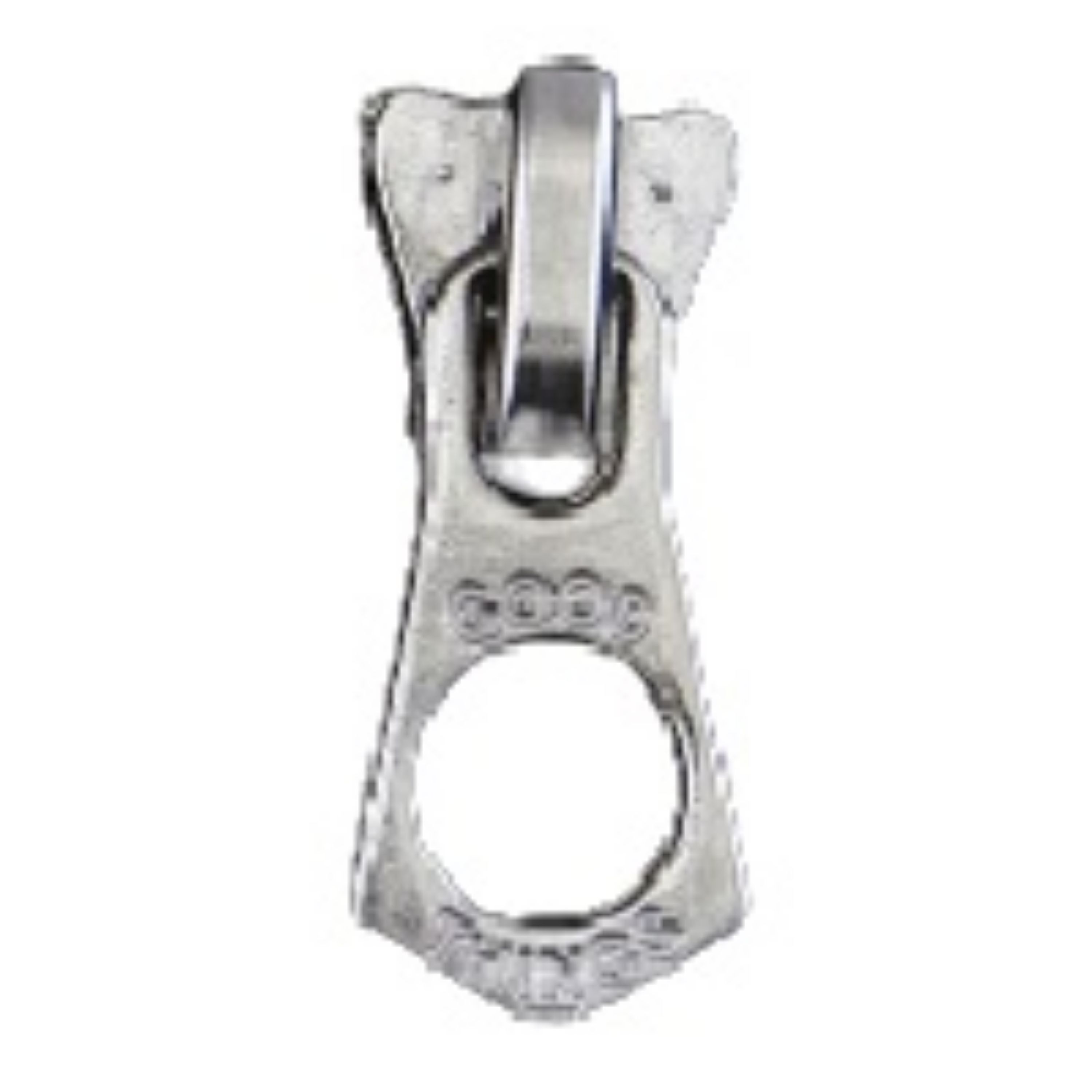 سرزیپ کاپشنی استخوانی شماره 5 نقره ای (بسته 10 عددی)