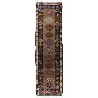 گلیم قدیمی دستباف کناره طول چهار و نیم متر سی پرشیا کد 187444