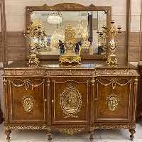 آینه و کنسول چوبی برنزکوب رایسا