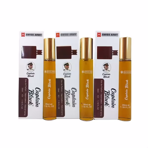 عطر جیبی سوئیس آرمی مدل کاپتان بلک حجم 35 میلی لیتر مجموعه 3 عددی