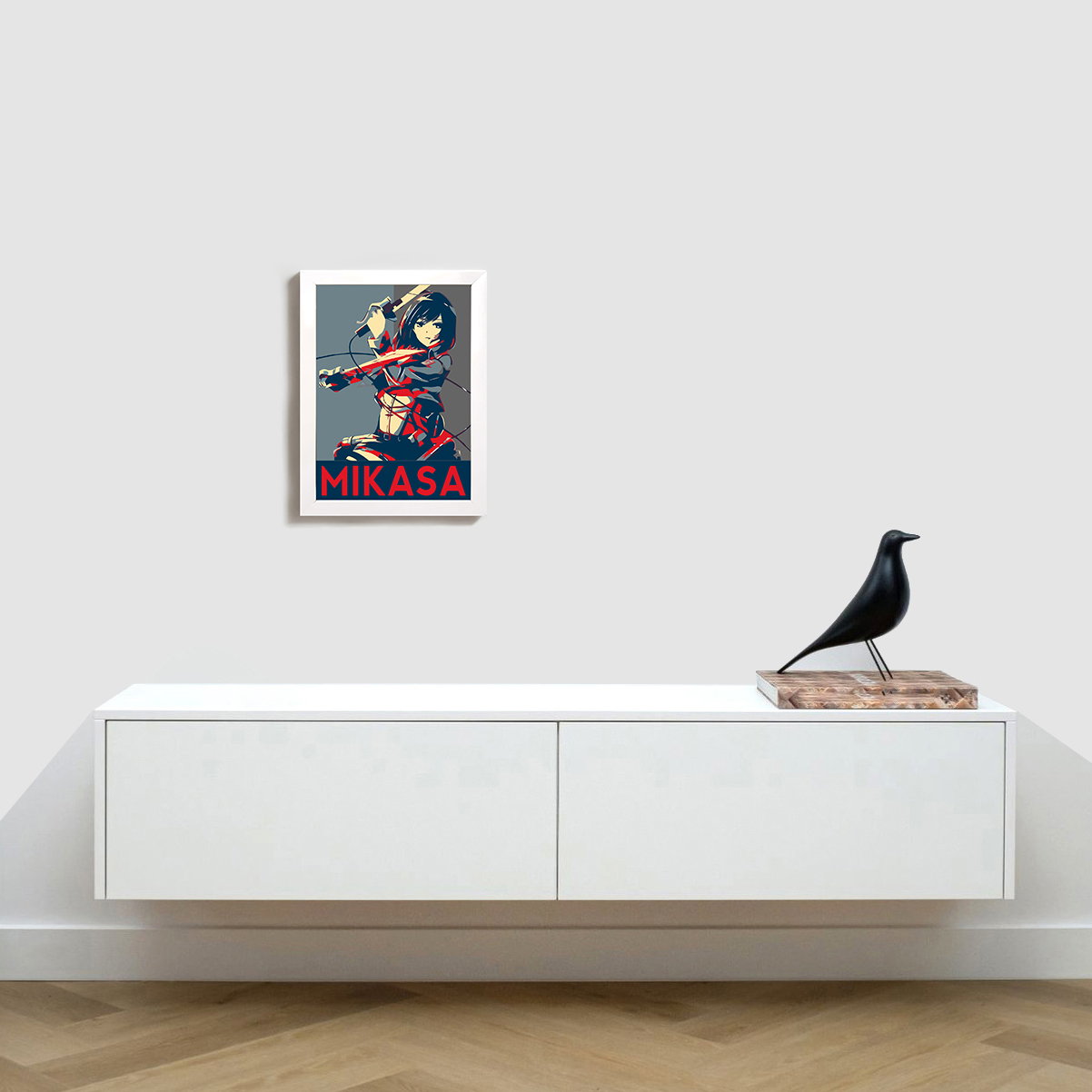 تابلو مدل attack on titan mikasa W500