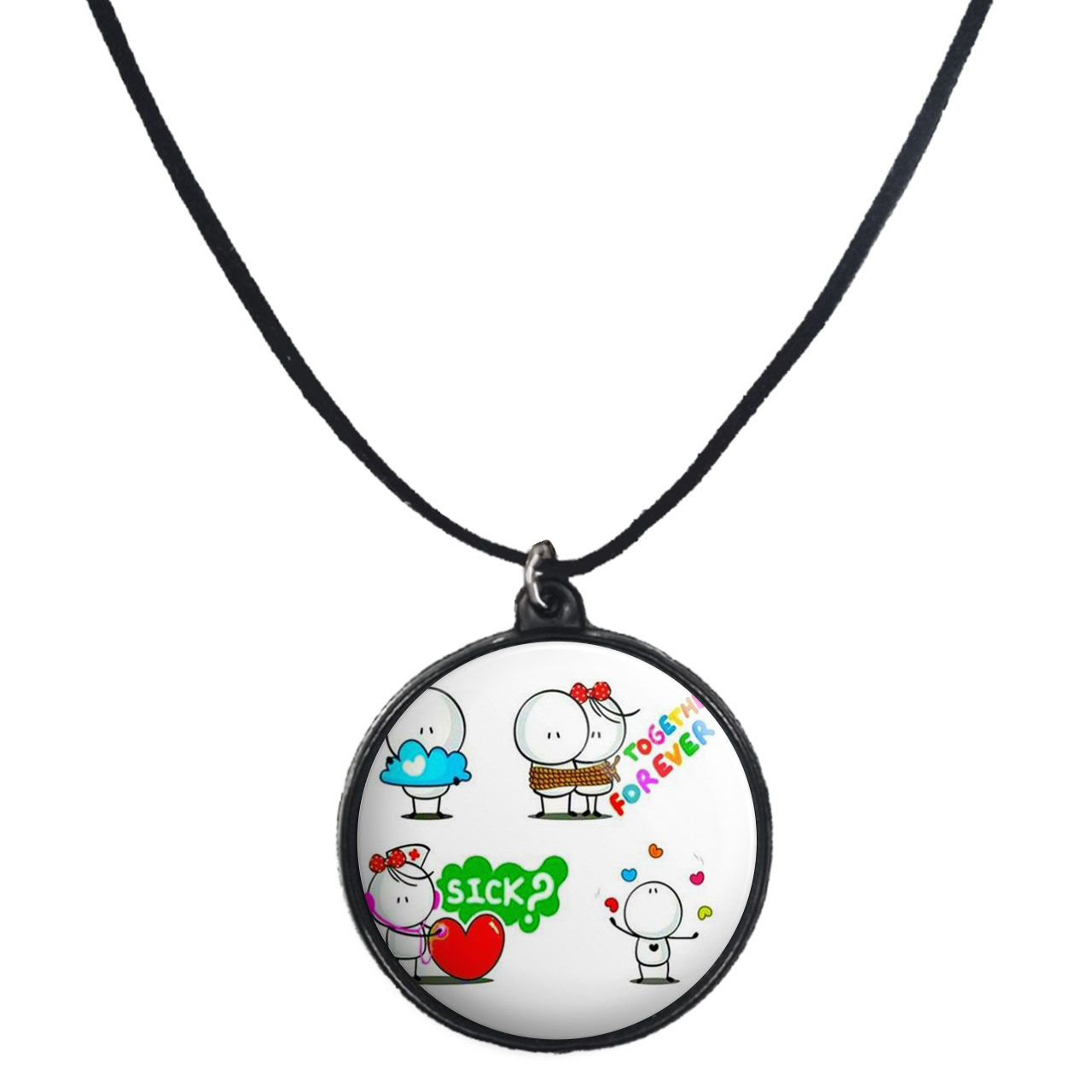 گردنبند پرمانه طرح عاشقانه کد pmb.5525 مدل دو طرفه