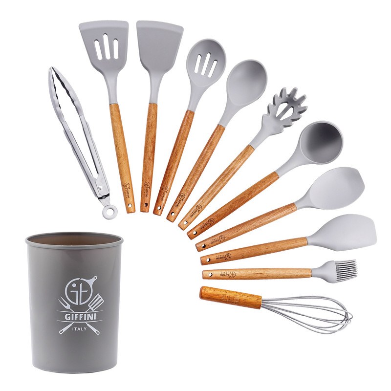 سرویس کفگیر ملاقه 12 پارچه( طوسی ) جی فی نی GIFFINI مدل M-03