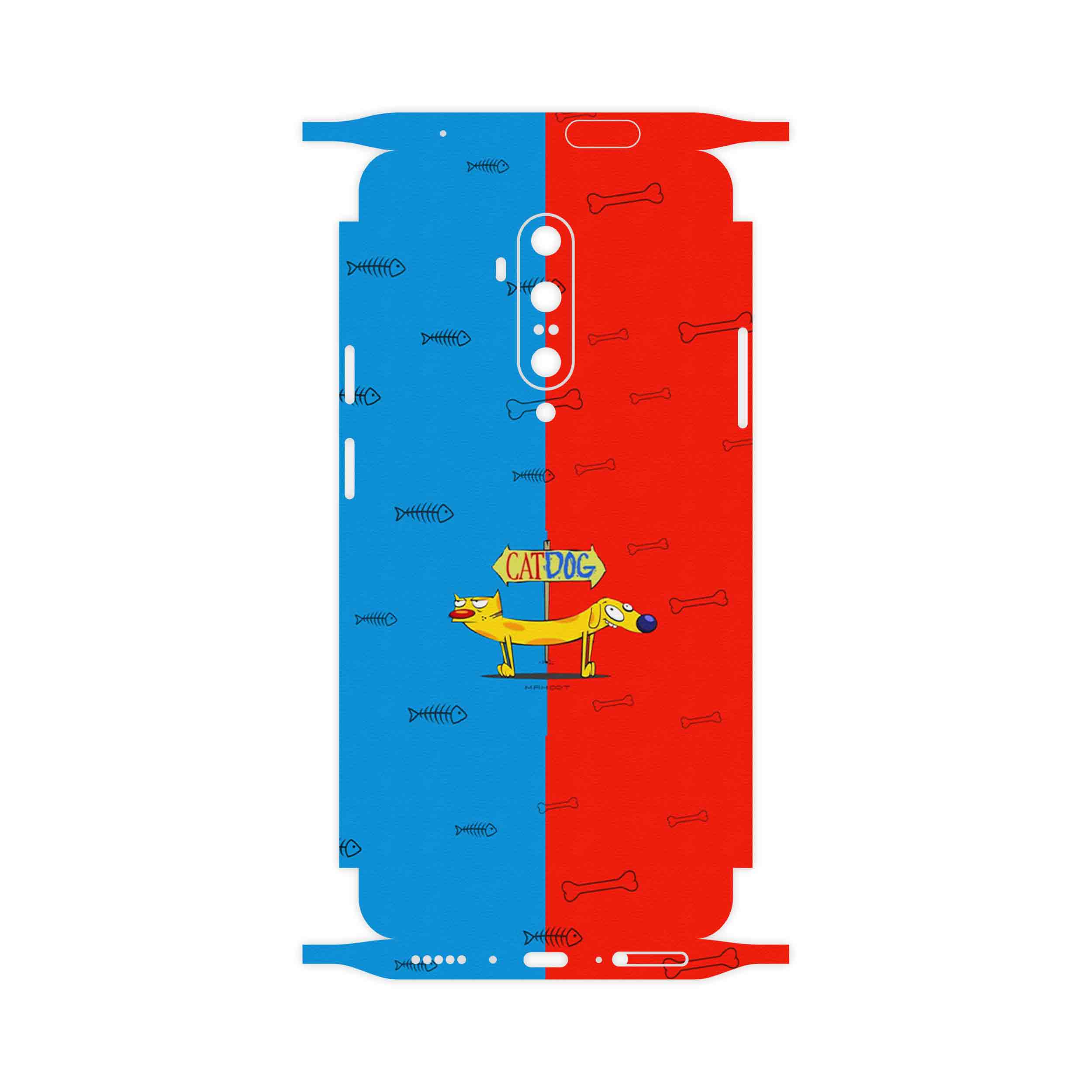 برچسب پوششی ماهوت مدل CatDog-FullSkin مناسب برای گوشی موبایل وان پلاس 7T Pro