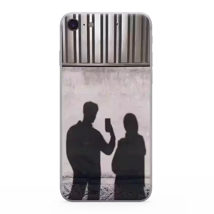 قاب گوشی عشق سیاه و سفید  مدل AH67