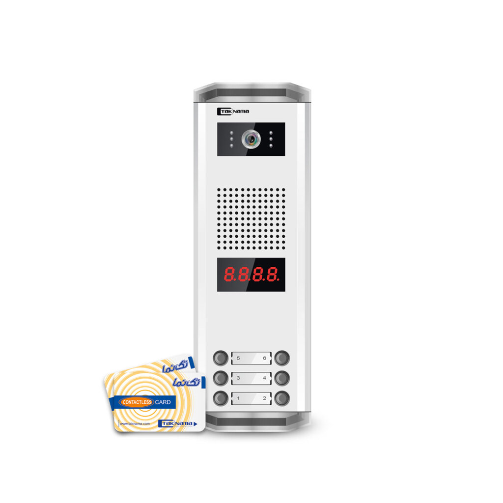 پنل آیفون تصویری 6 واحدی کارتی تک نما K23-RFID