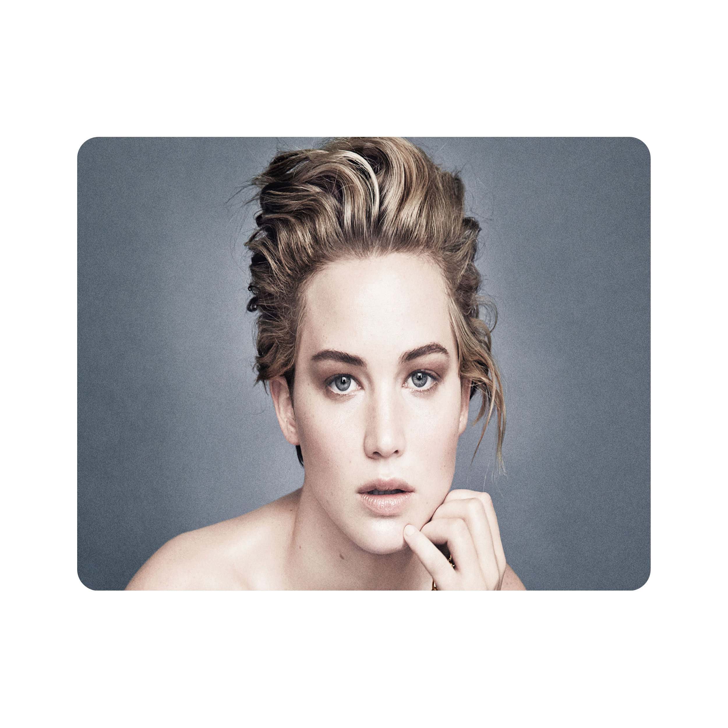 ماوس پد اطلس آبی طرح بازیگر جنیفر لارنس  مدل T6462