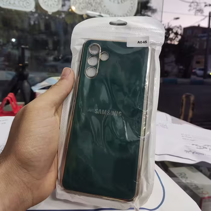 قاب موبایل گارد دورطلایی سامسونگa04s سبز