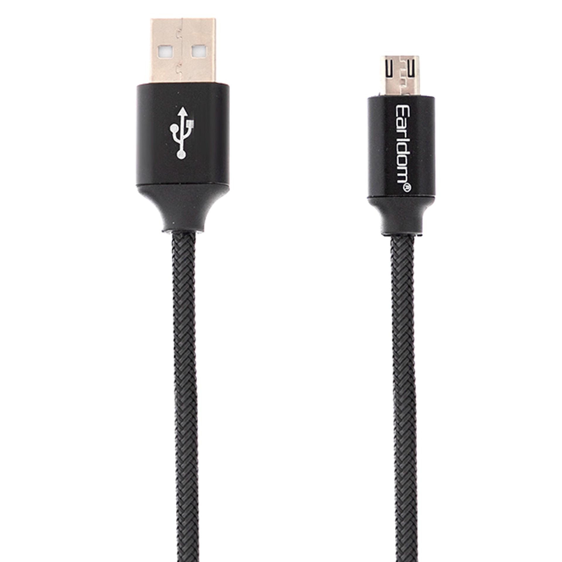 کابل تبدیل USB به microUSB ارلدام مدل EC-013M طول 0.3 متر