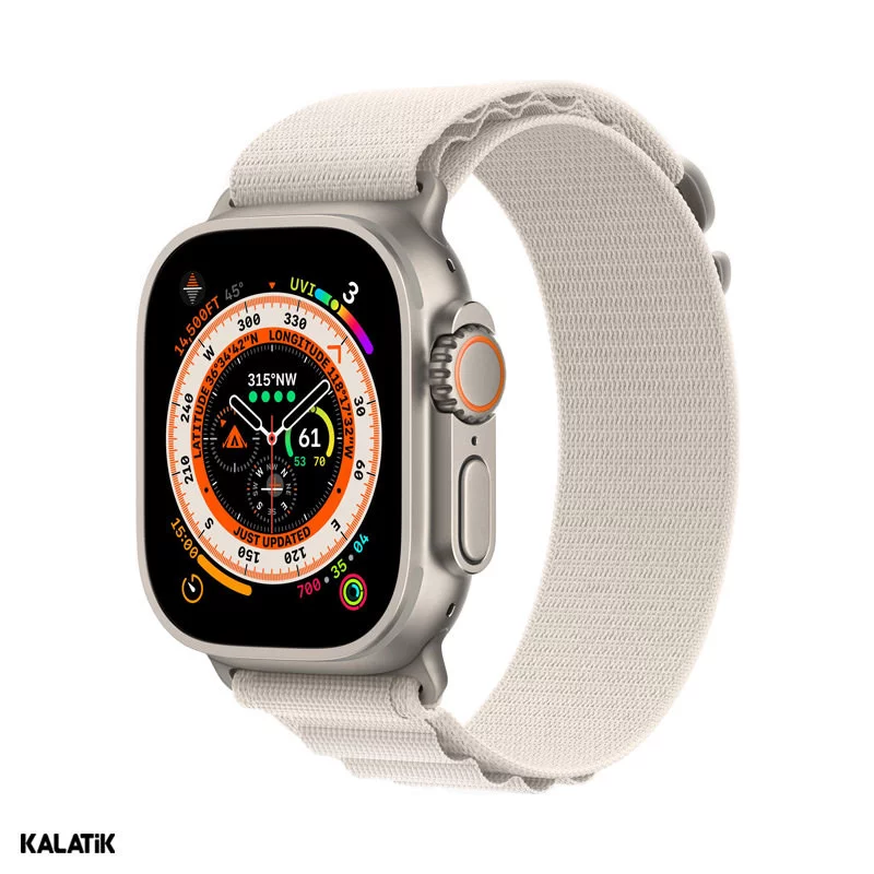 اپل واچ اولترا سایز 49mm بدنه تیتانیوم با بند آلپاین