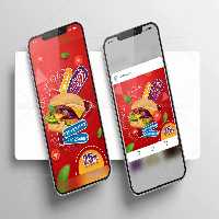 بنر اینستاگرام فست فود لایه باز | گرافیک با طعم تربچه