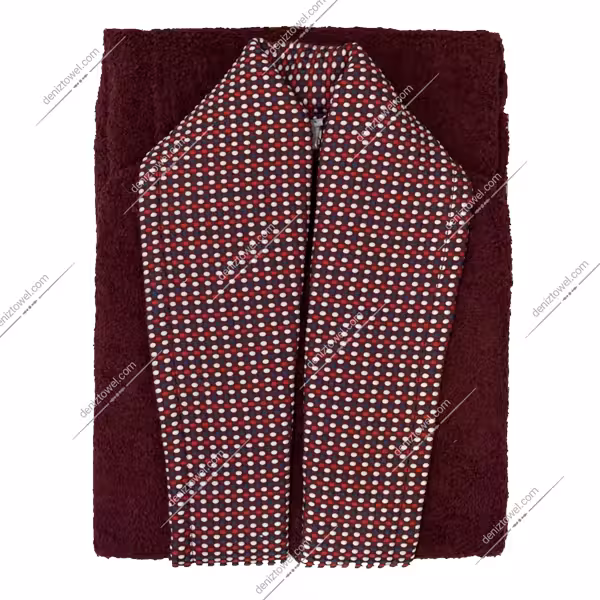 حوله تن پوش طرح یاس زرشکی