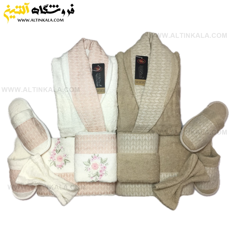 سرویس حوله بامبو عروس و داماد 12تکه برند HAZAN