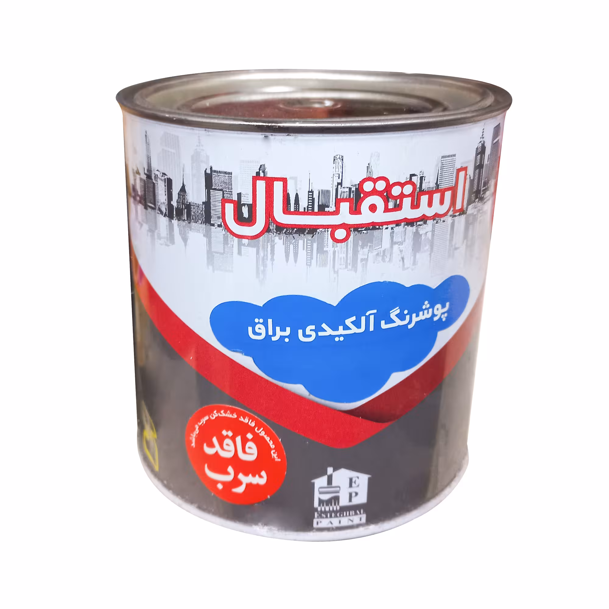 پوشرنگ آلکیدی براق سفید استقبال کد10 حجم 1000میلی لیتر