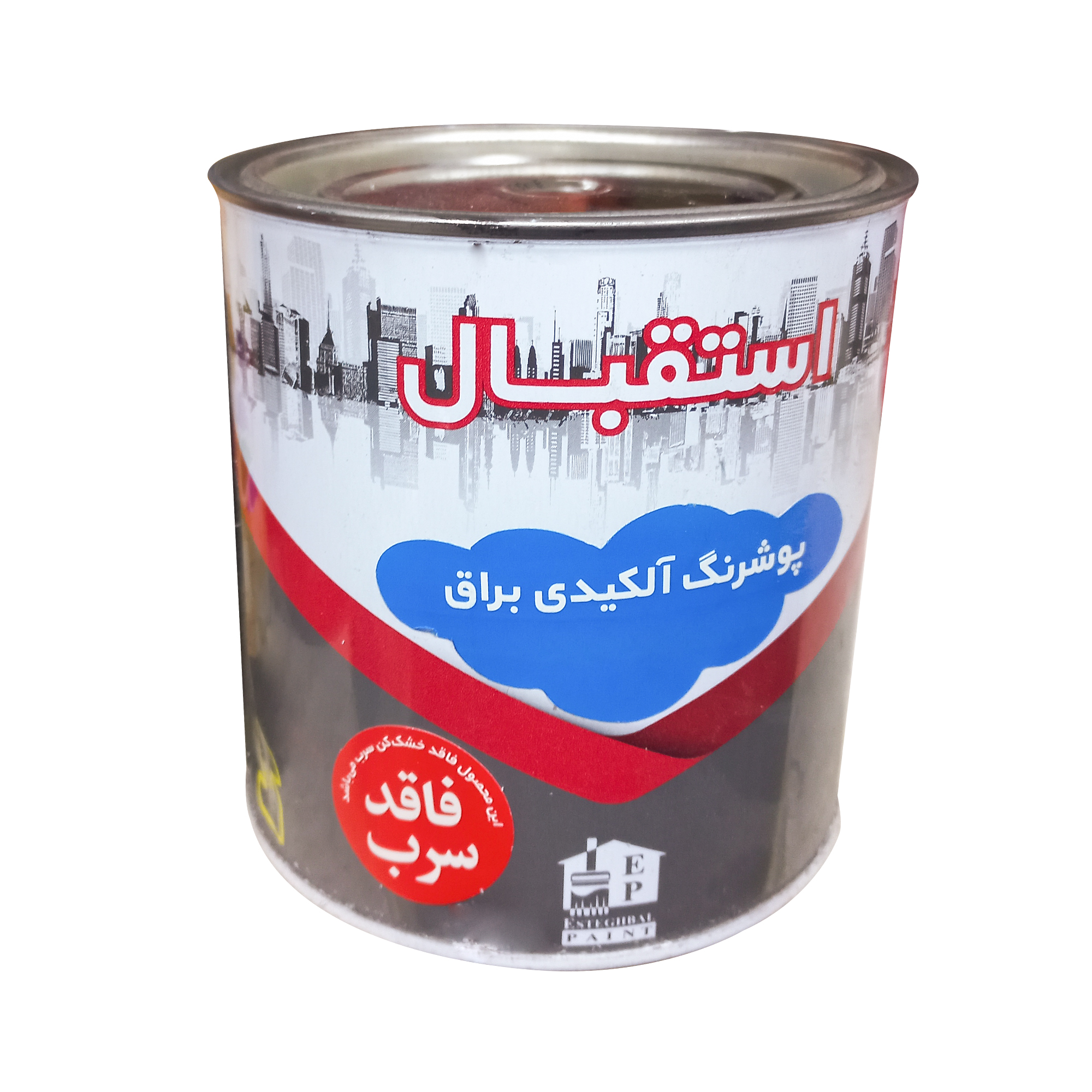 پوشرنگ آلکیدی براق سفید استقبال کد10 حجم 1000میلی لیتر