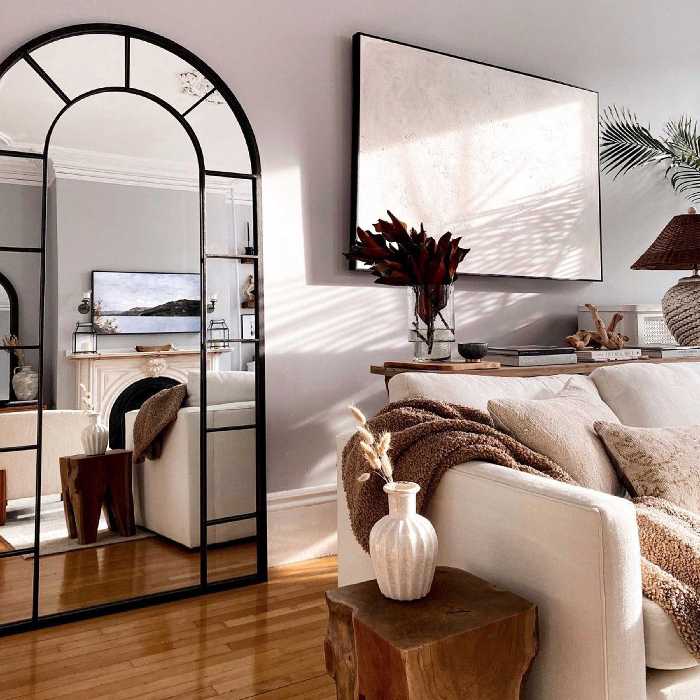 آینه قدی پنجره ای چوبی سایز 160-60 