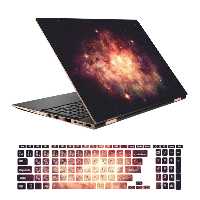 استیکر لپ تاپ طرح Space کد 17 مناسب برای لپ تاپ 156 اینچ به همراه بر چسب حروف فارسی کیبورد