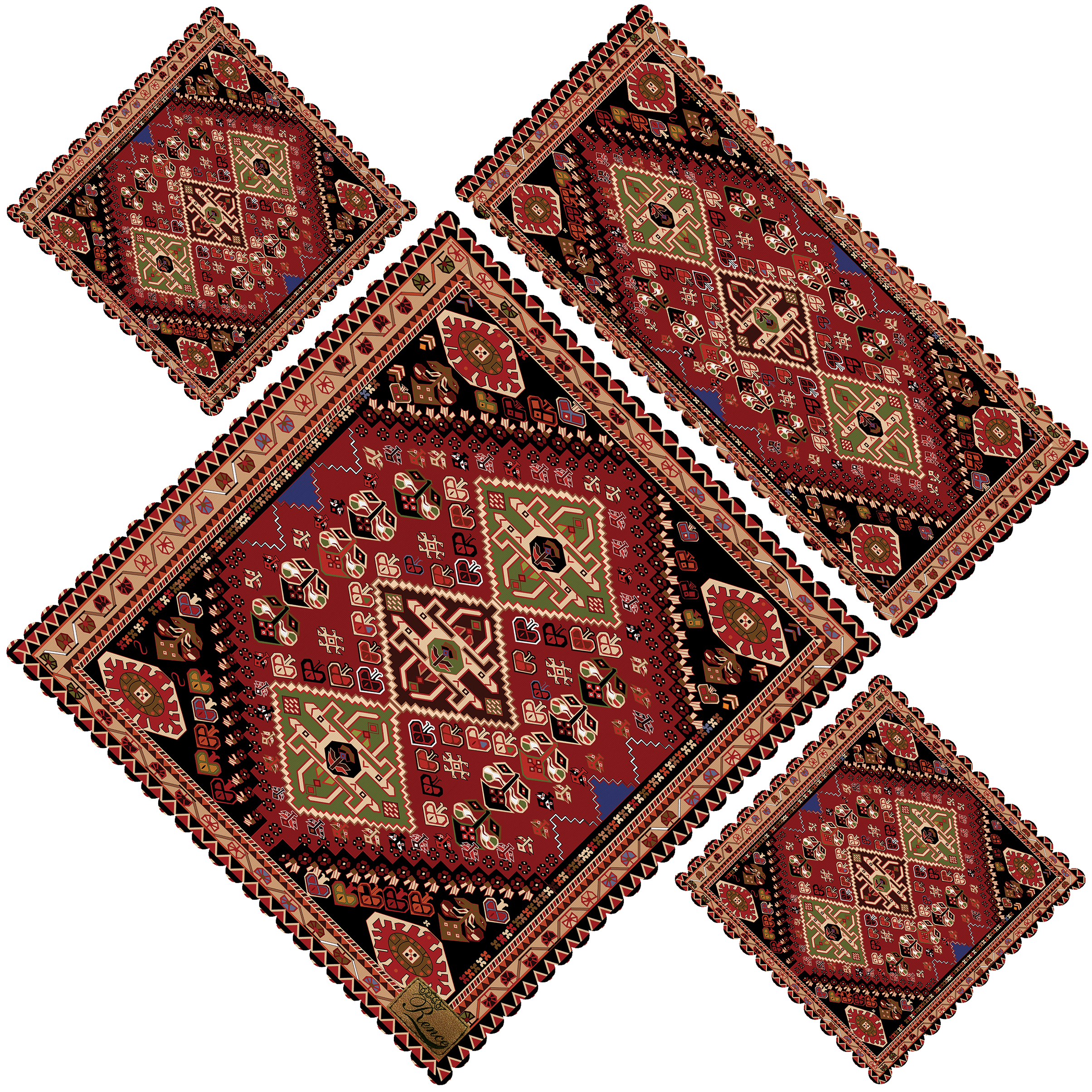 ست رومیزی 4 تکه رنس مدل SS31-42453