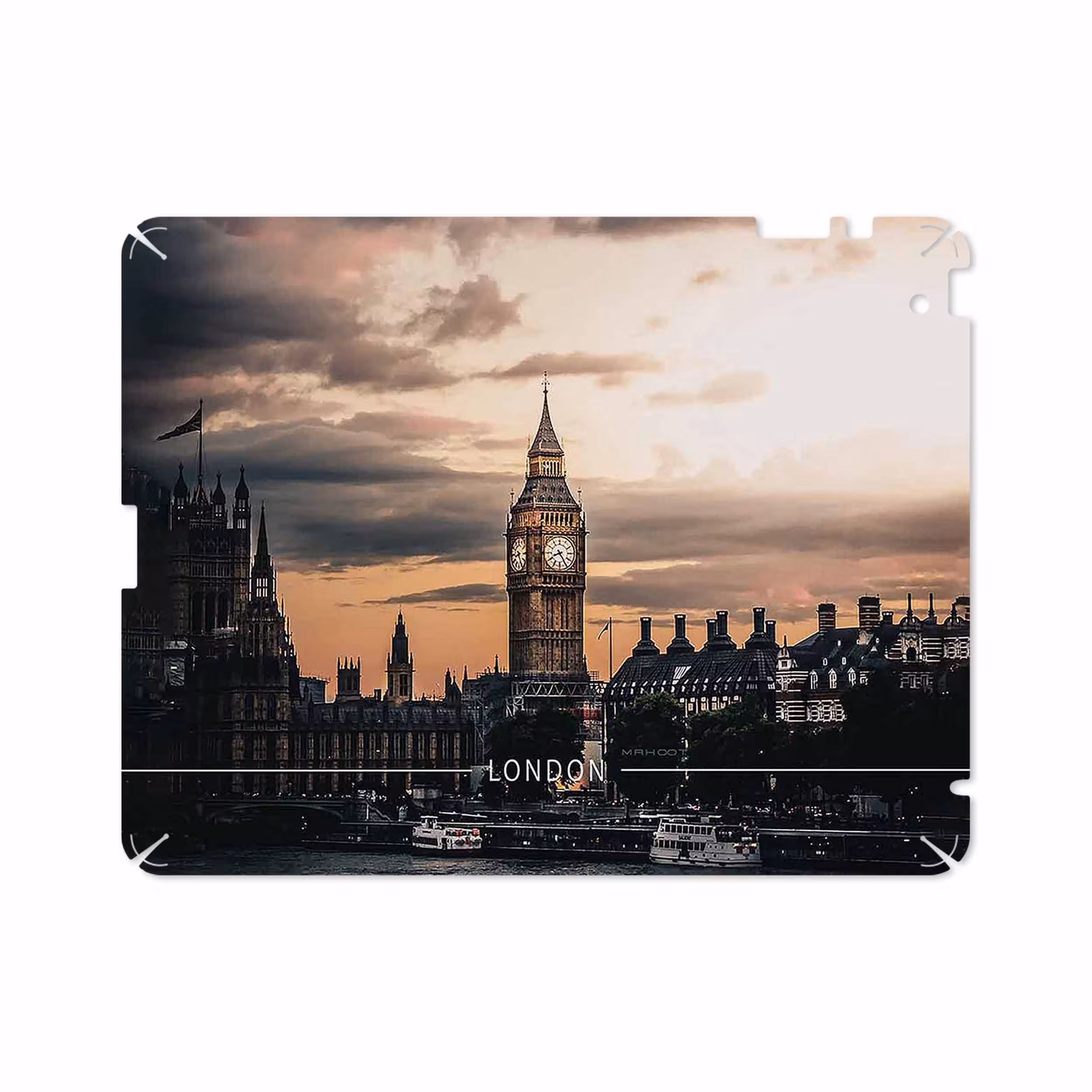 برچسب پوششی ماهوت مدل London City مناسب برای تبلت اپل iPad 2 2011 A1396
