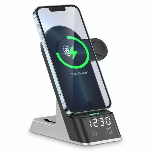 شارژر وایرلس 6 کاره گرین لاین توان 15 وات مدل Green Lion 6 IN 1 Wireless Charger Stand