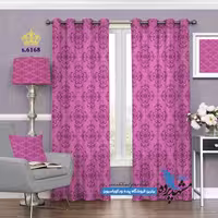 پرده پانچ گلدار طرح اسلیمی کد s-6168