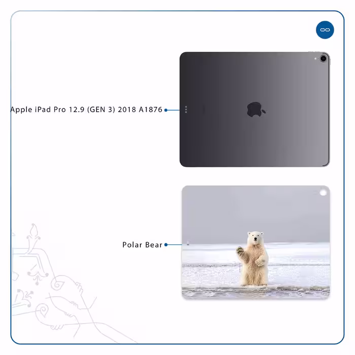 برچسب پوششی ماهوت مدل Polar bear مناسب برای تبلت اپل iPad Pro 12.9 (GEN 3) 2018 A1876