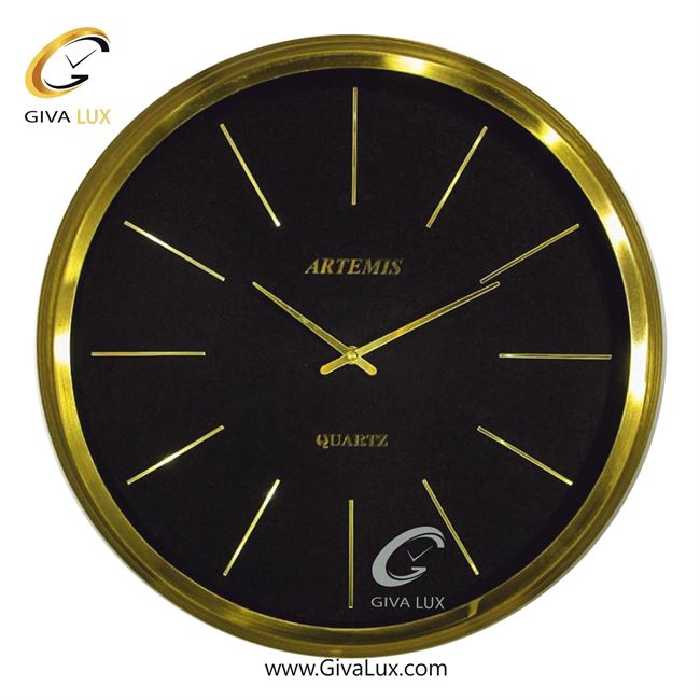 ساعت دیواری اورجینال آرتمیس آلیاژ فلزی طلایی| کد رفرنس 90037، مدل: 2042Gold