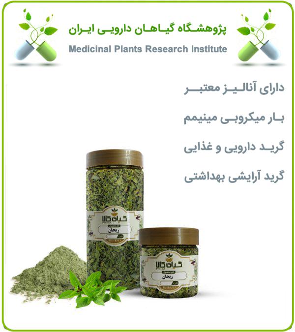 برگ ریحان خشک یا پودری بسته بندی