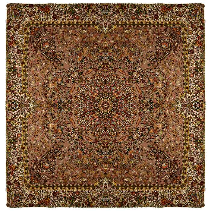 رومیزی ترمه نگین خاتم یزد طرح افشاری کد NSK