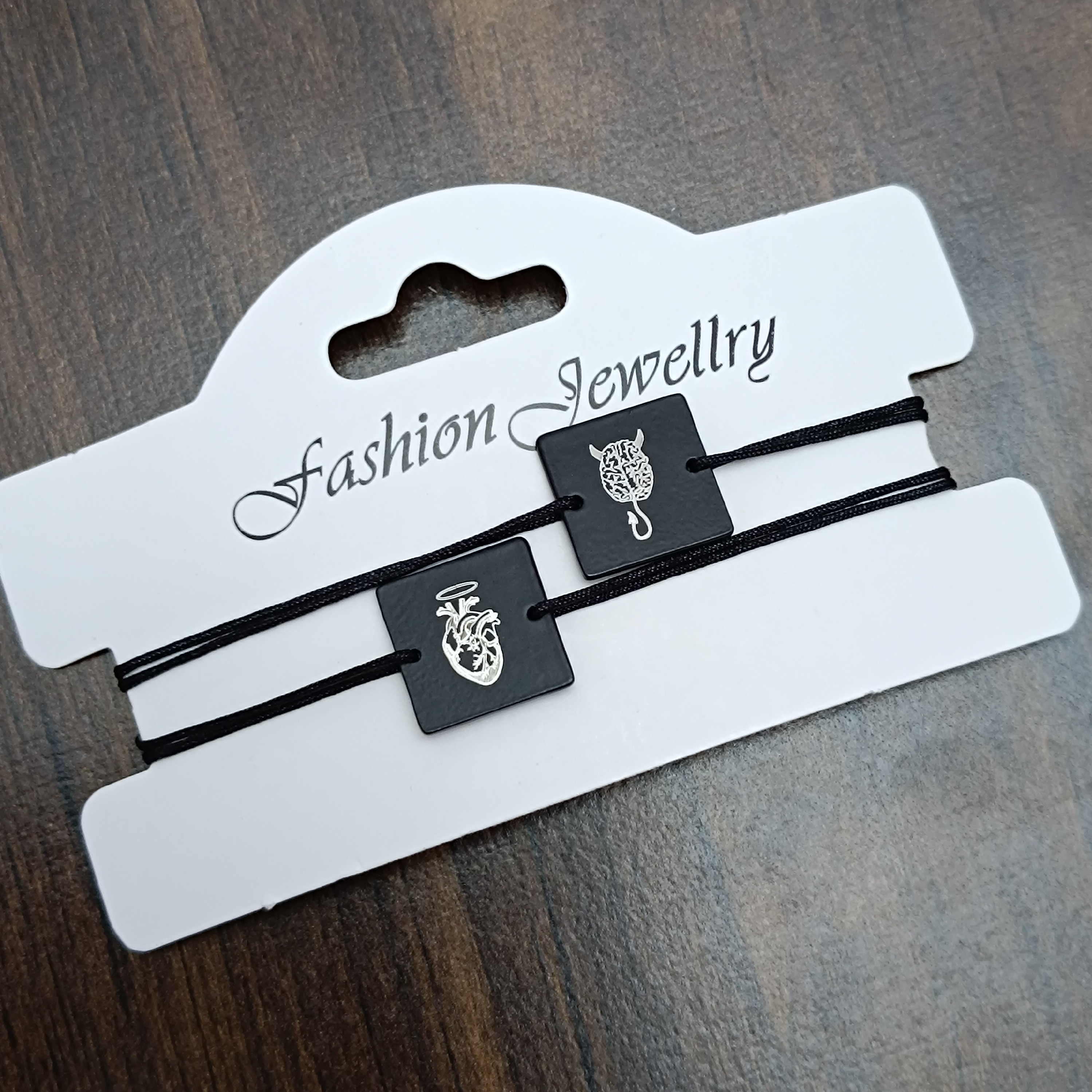 دستبند قلب و مغز ست فانتزی  استیل رنگ ثابت  تضمینیی با کیفیت 