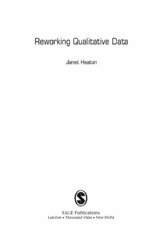 خرید و دانلود نسخه کامل کتاب Reworking Qualitative Data