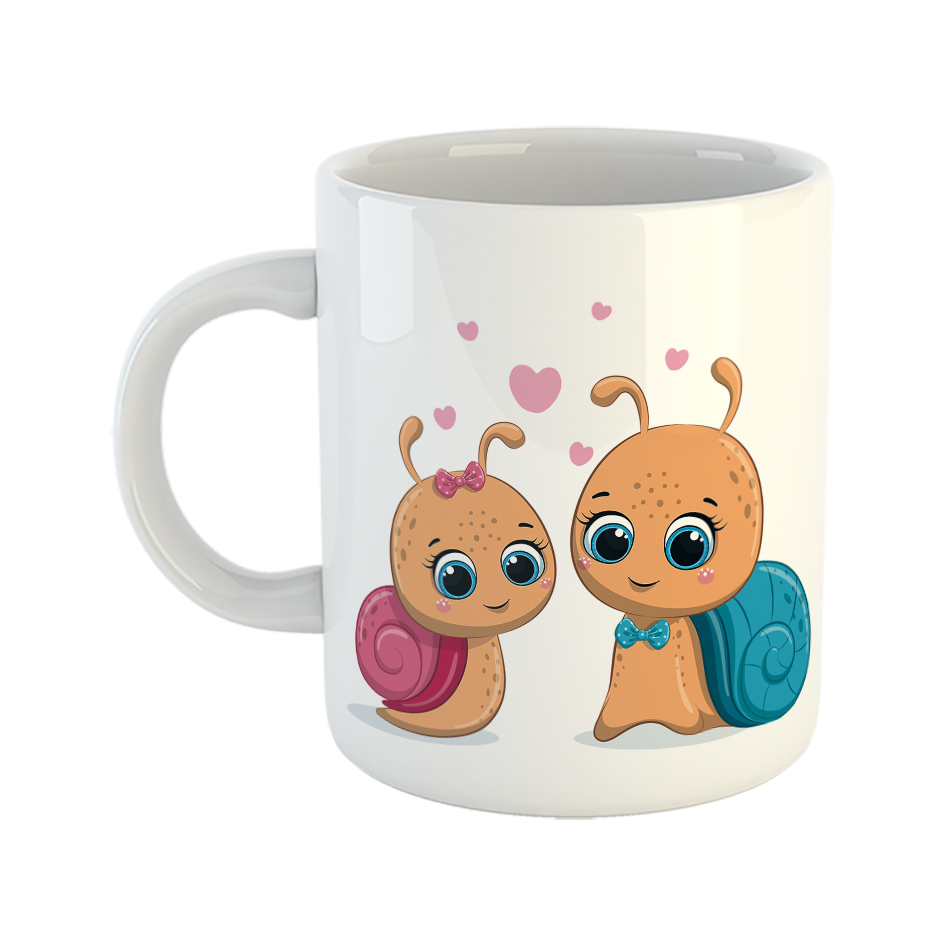 ماگ طرح حلزون‌ مدل قلبی