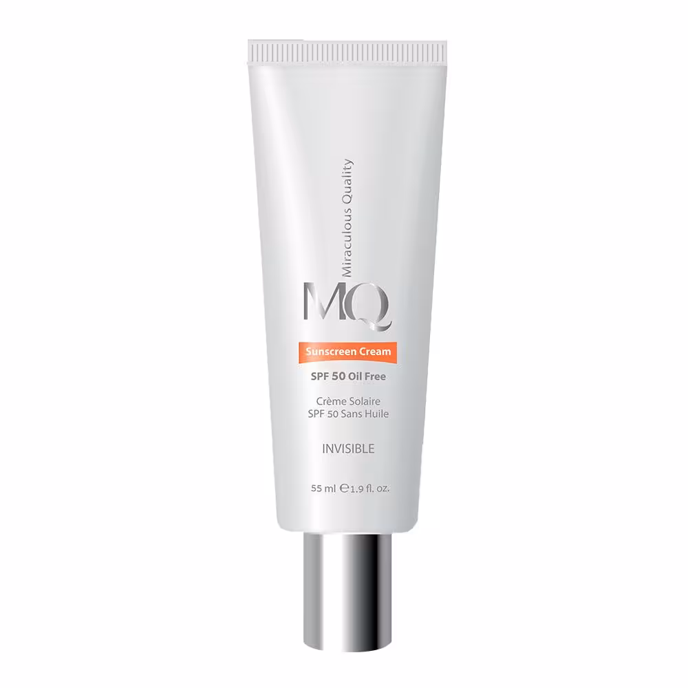 کرم ضد آفتاب بی رنگ +SPF50 ام کیو MQ | پوست چرب | 55ml