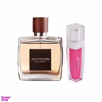 ادوپرفیوم مردانه استاویتا (Stavita) مدل Wild همراه رژ لب مایع لنسور سری Glaze شماره 01