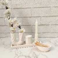 ست سفید جاشمعی یو و دکوری های عروس 