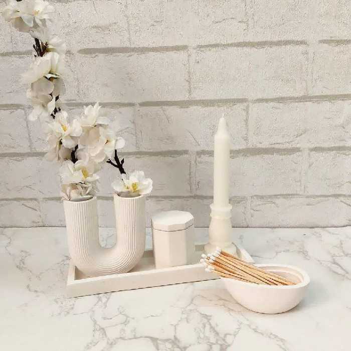 ست سفید جاشمعی یو و دکوری های عروس 